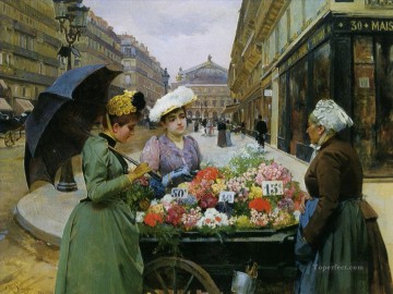 Louis Marie Schryver 8 Parisienne Oil Paintings